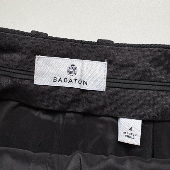 Aritzia Babaton Agency Wool Pant High Waisted Wool Twill Trousers Black Size 4 - Picture 8 of 10